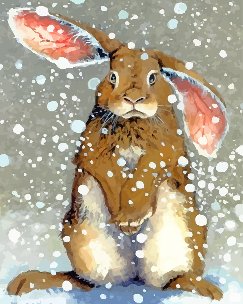 Rabbit Snow Paint by Numbers