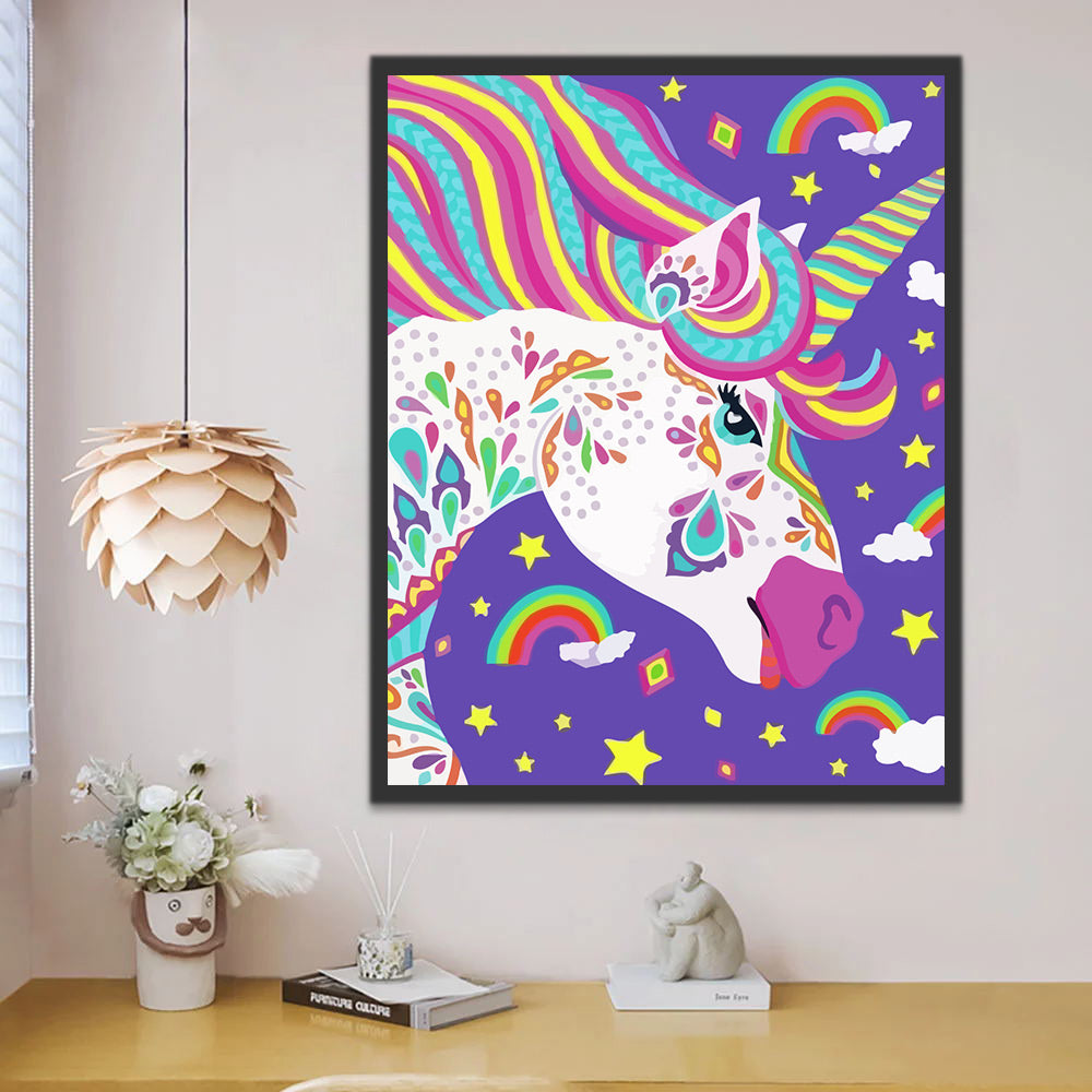 Rainbow Unicorn Paint by Numbers for Kids