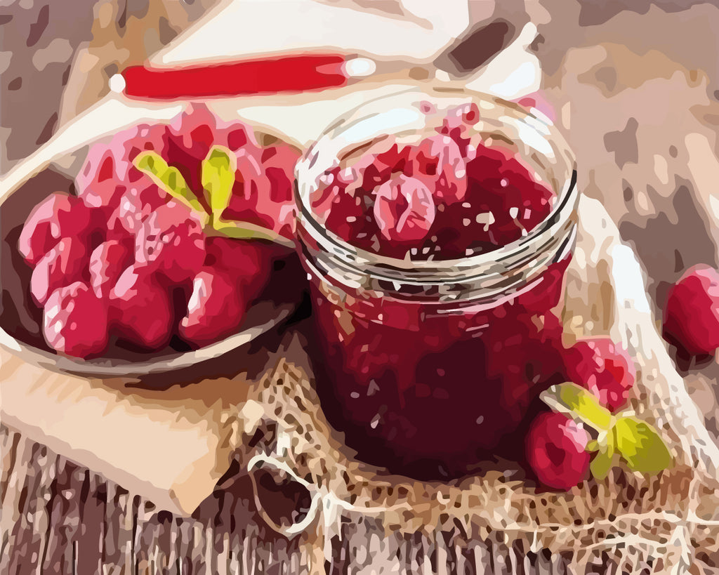 Raspberries and Jam Paint by Numbers