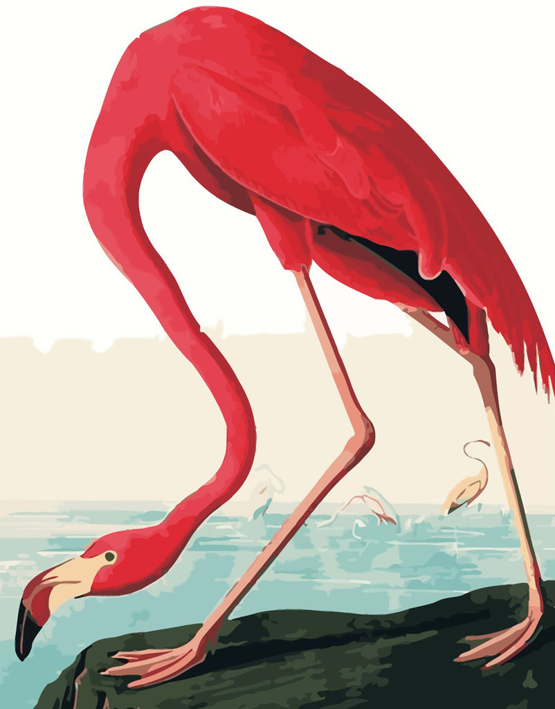 Red Crane Paint by Numbers