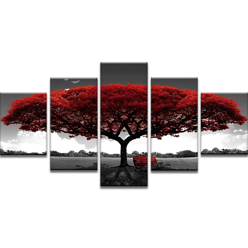 Red Tree 5 Pack Paint By Numbers