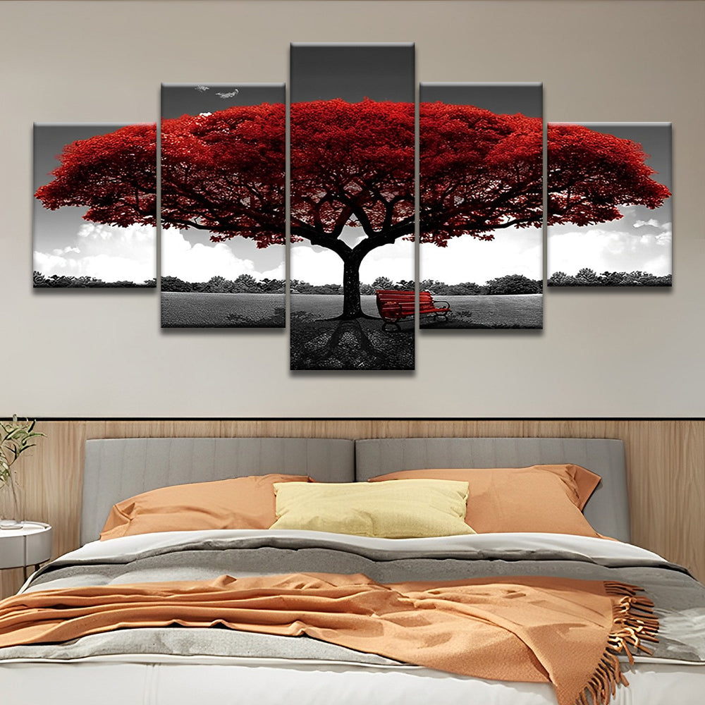 Red Tree 5 Pack Paint By Numbers