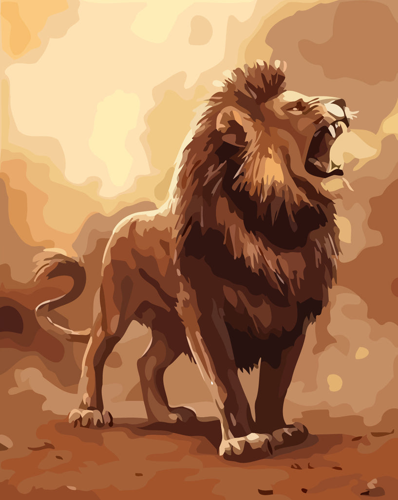 Roaring Lion Paint by Numbers