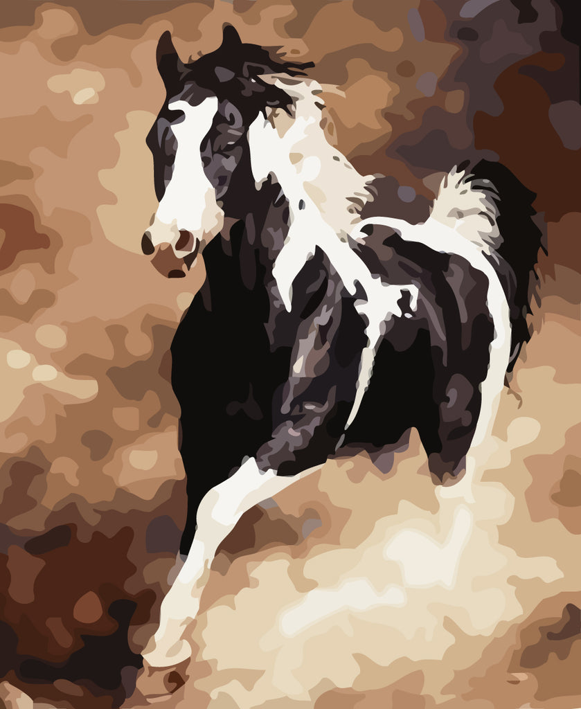 Running Horse Paint by Numbers