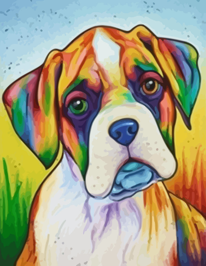 Sad Dog Paint by Numbers