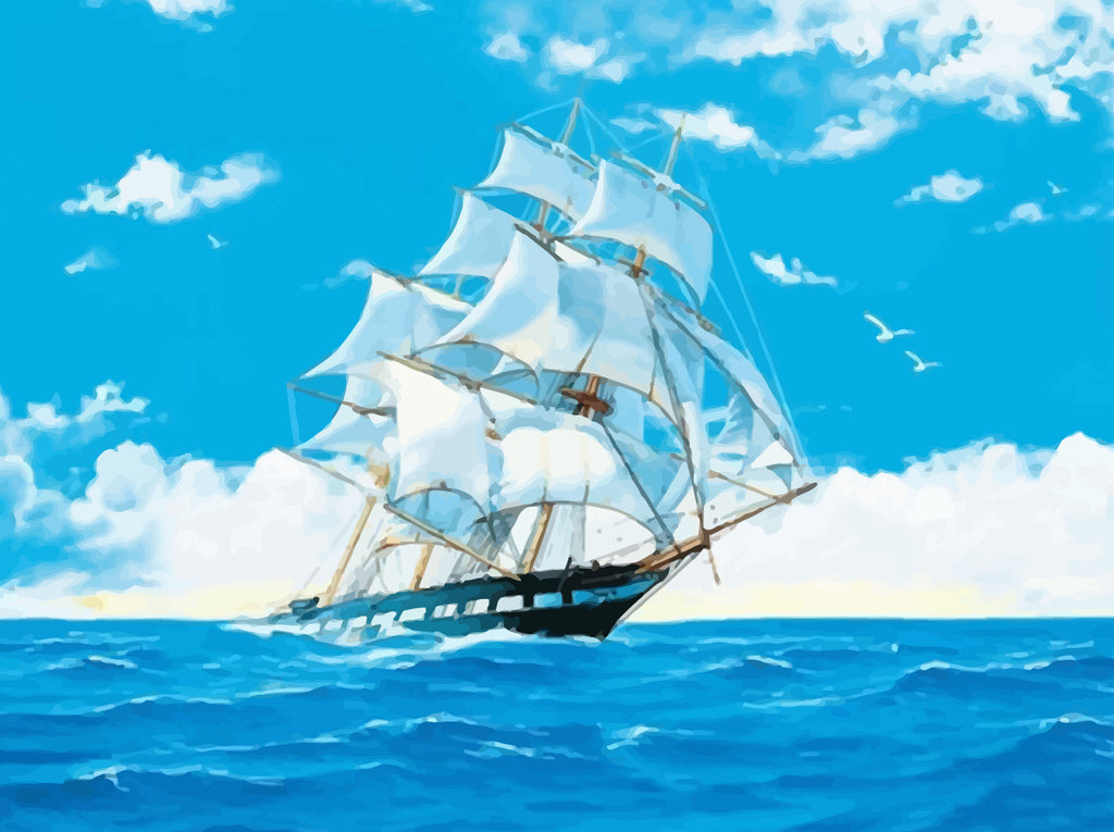 Sailing on the Sea Paint by Numbers