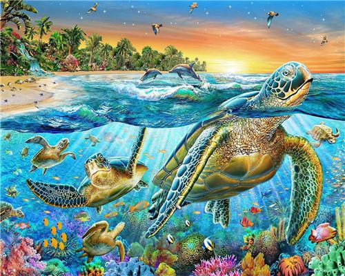 Sea Turtle Paint by Numbers