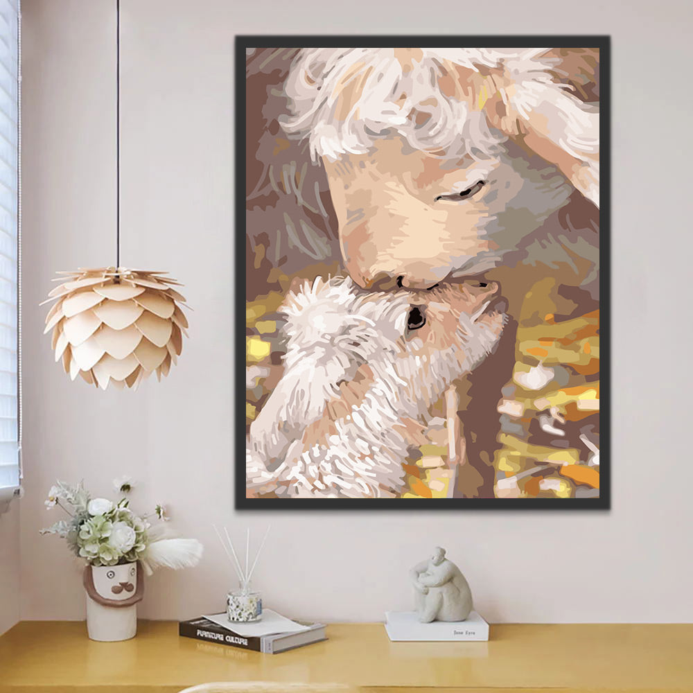 Sheep and Baby Sheep Paint by Numbers