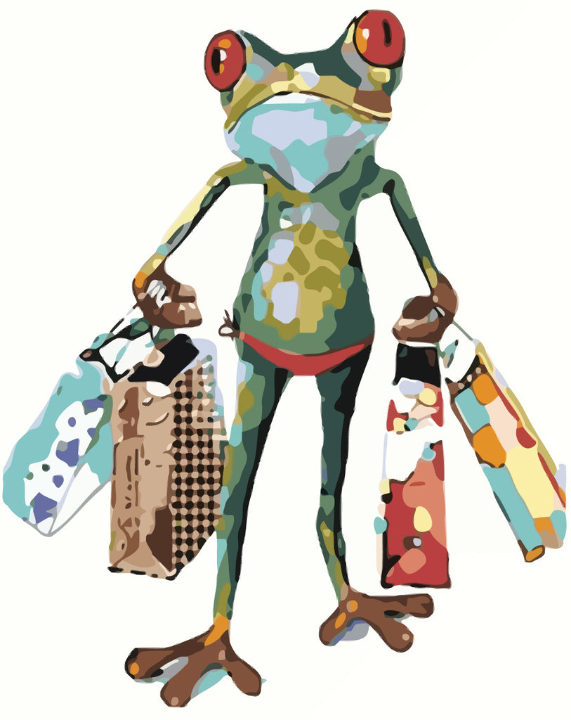 Shopping Frog Paint by Numbers