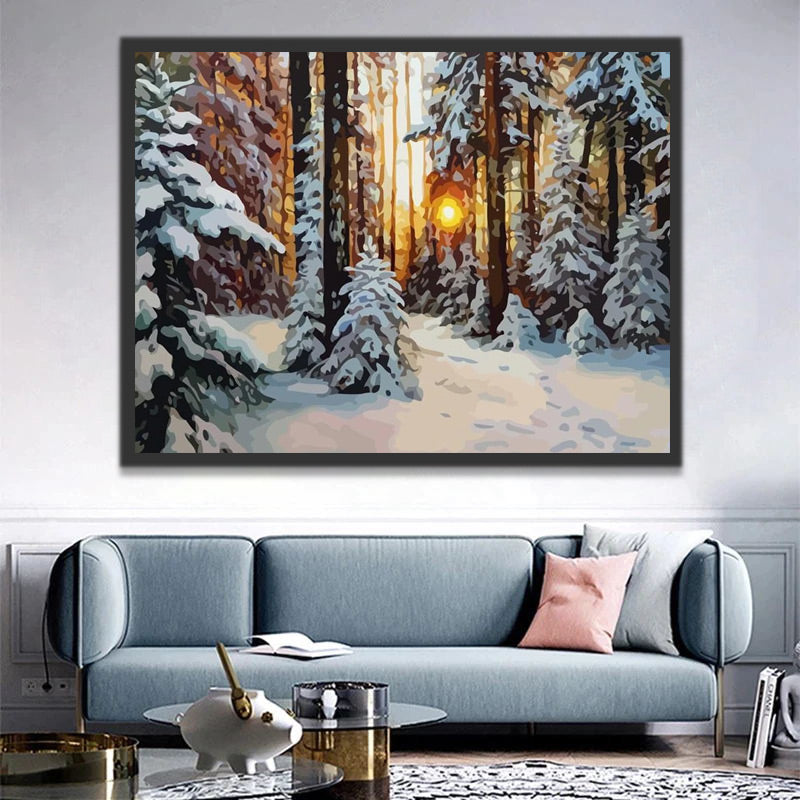 Snow Forest Paint by Numbers