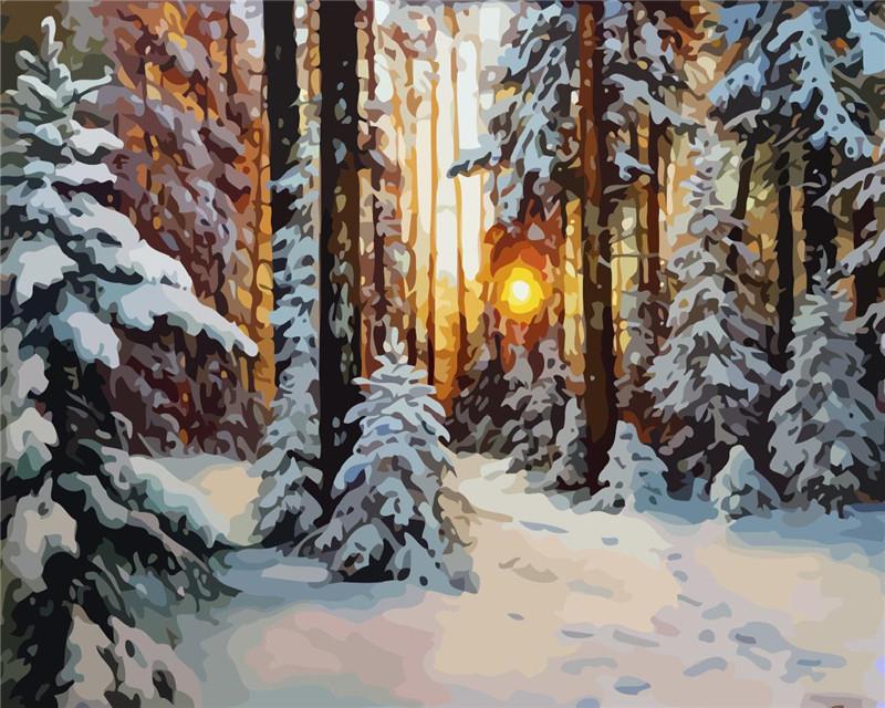 Snow Forest Paint by Numbers