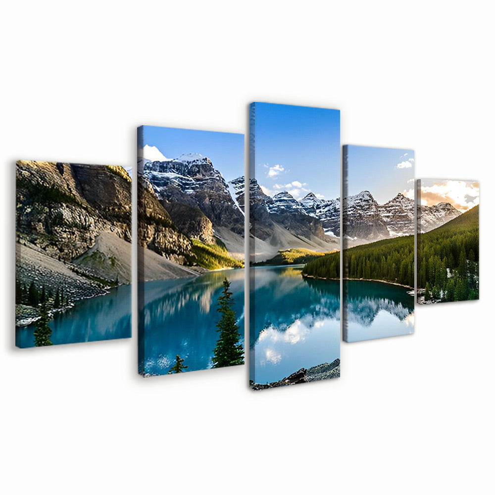 Snowy Mountain and Lake 5 Pack Paint By Numbers
