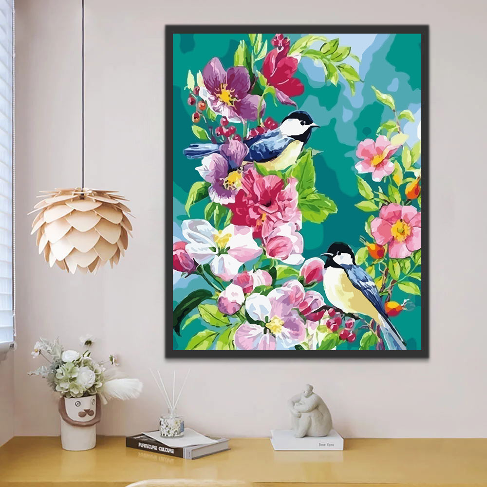 Spring Flowers and Birds Paint by Numbers