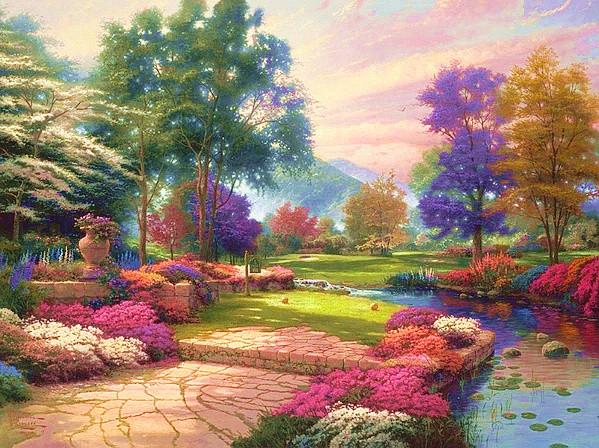 Spring Landscape Paint by Numbers