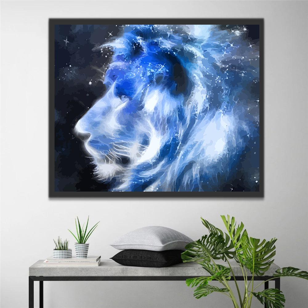 Starry Sky Lion Paint by Numbers