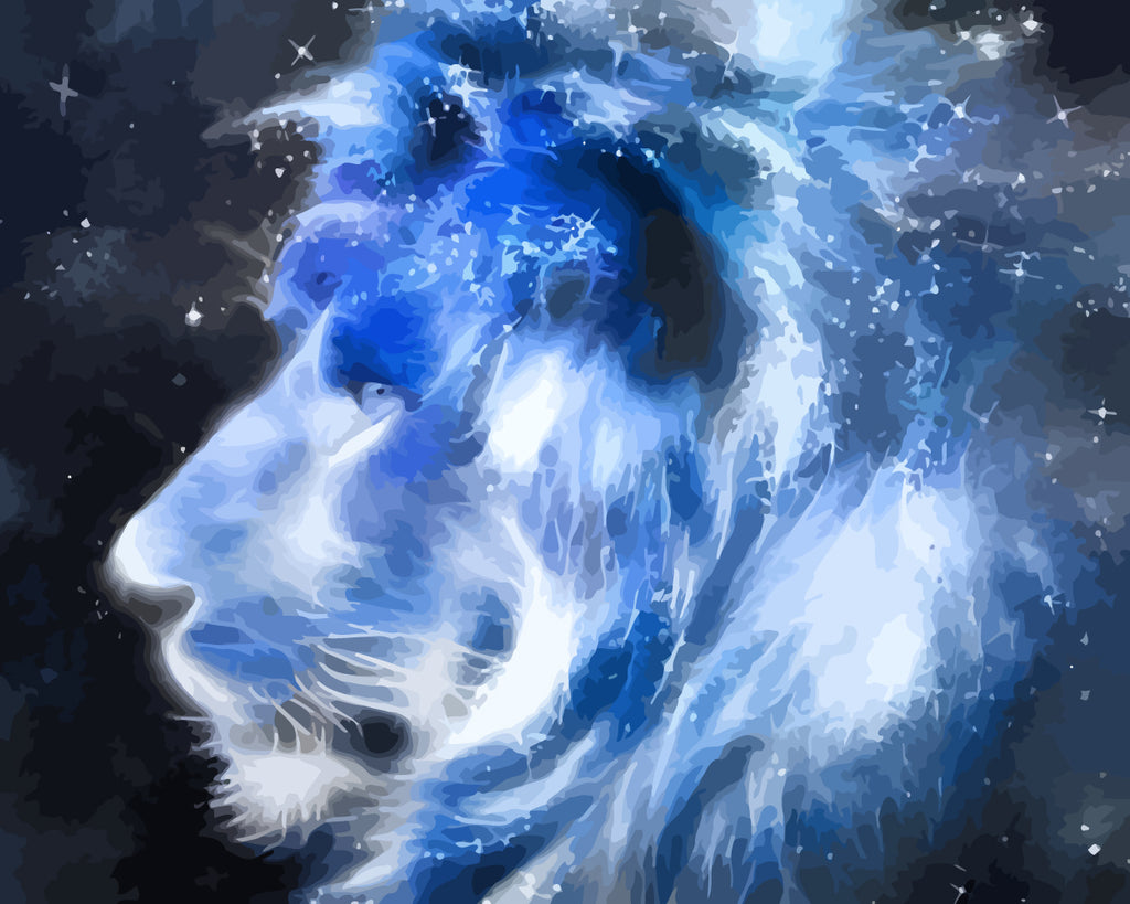 Starry Sky Lion Paint by Numbers