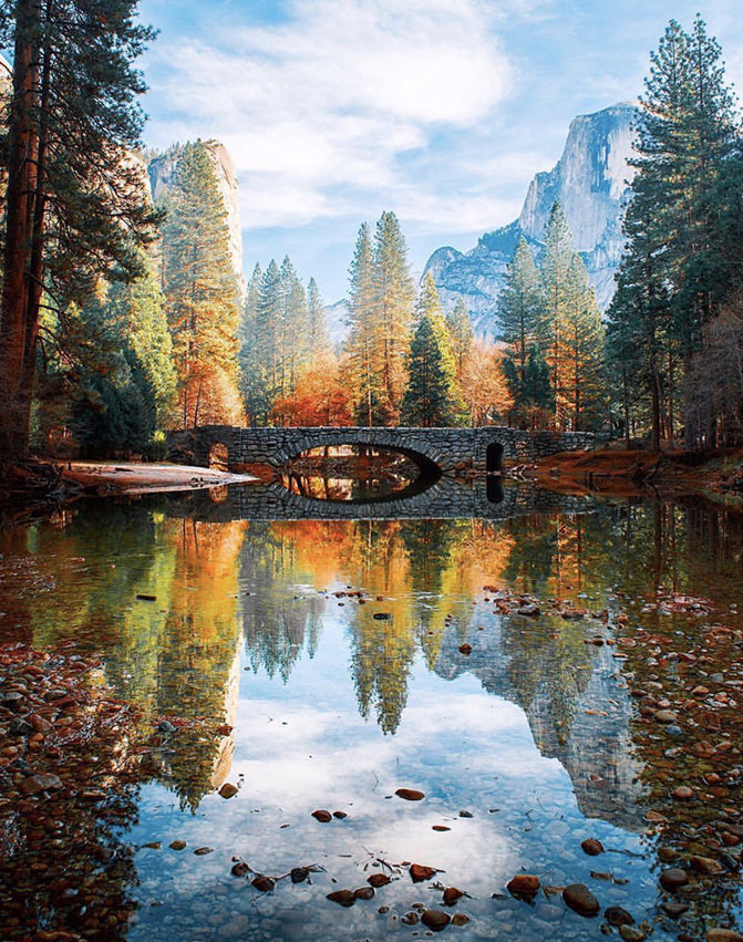 Stone Bridge on the Lake Paint by Numbers