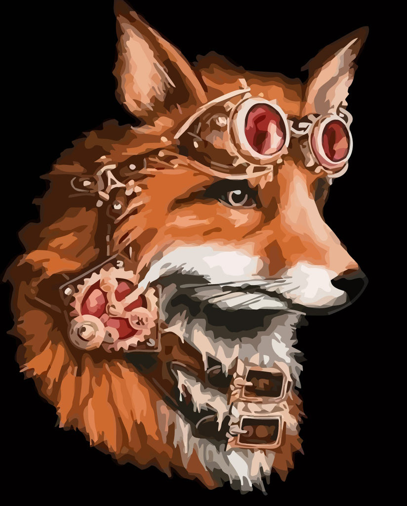 Stylish Fox Paint by Numbers