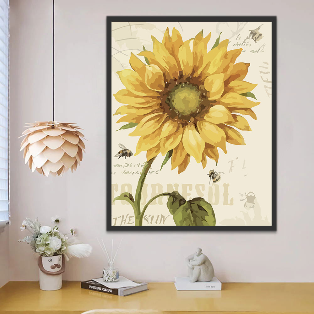 Sunflower Paint by Numbers