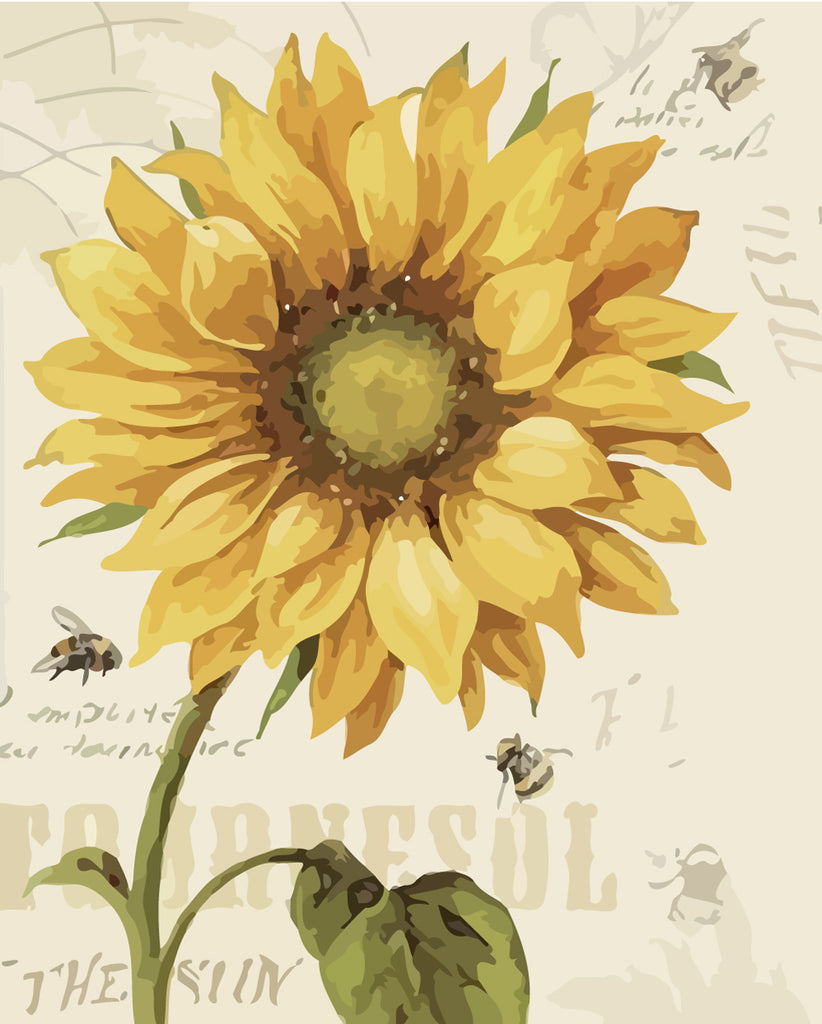 Sunflower Paint by Numbers