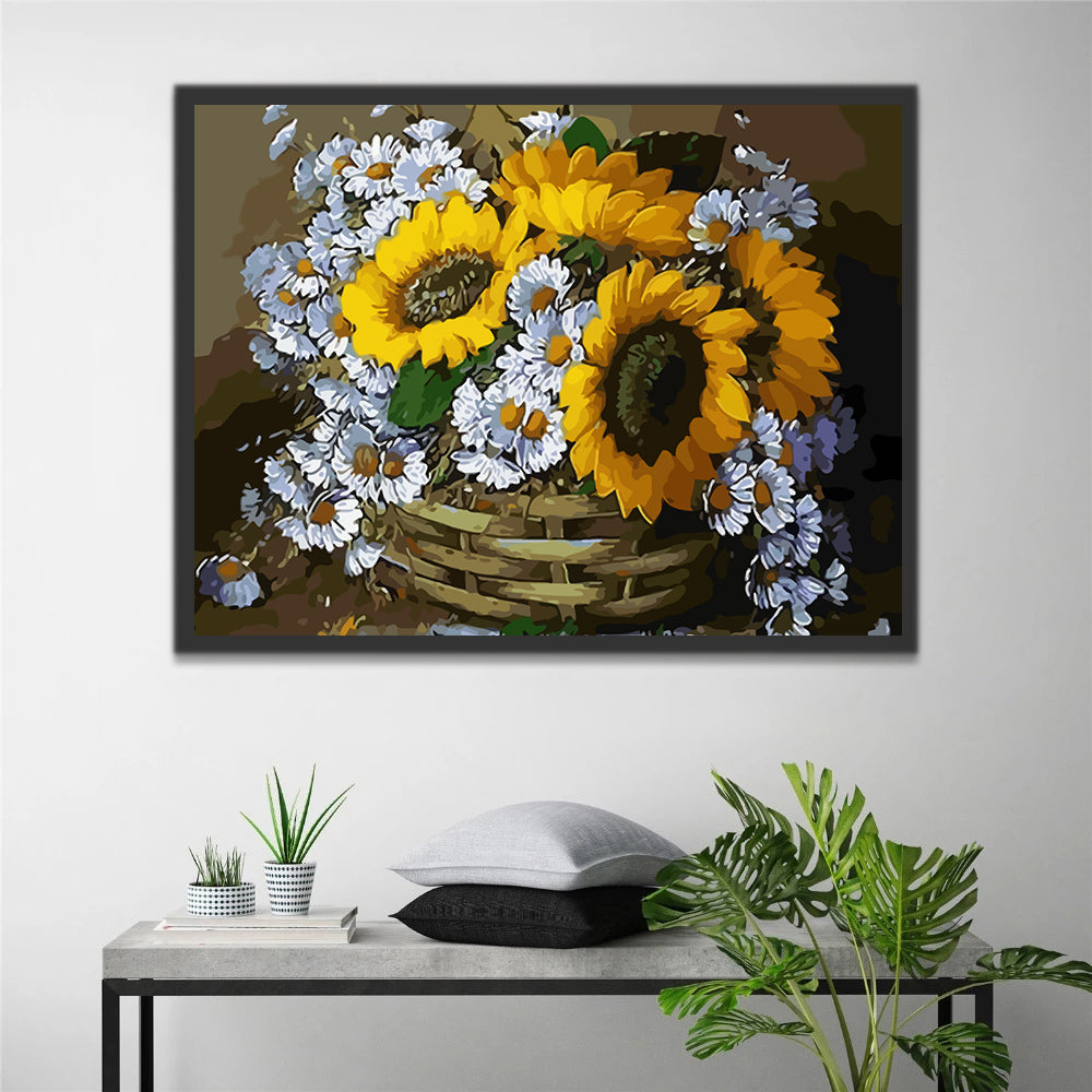 Sunflowers and Daisies Paint by Numbers