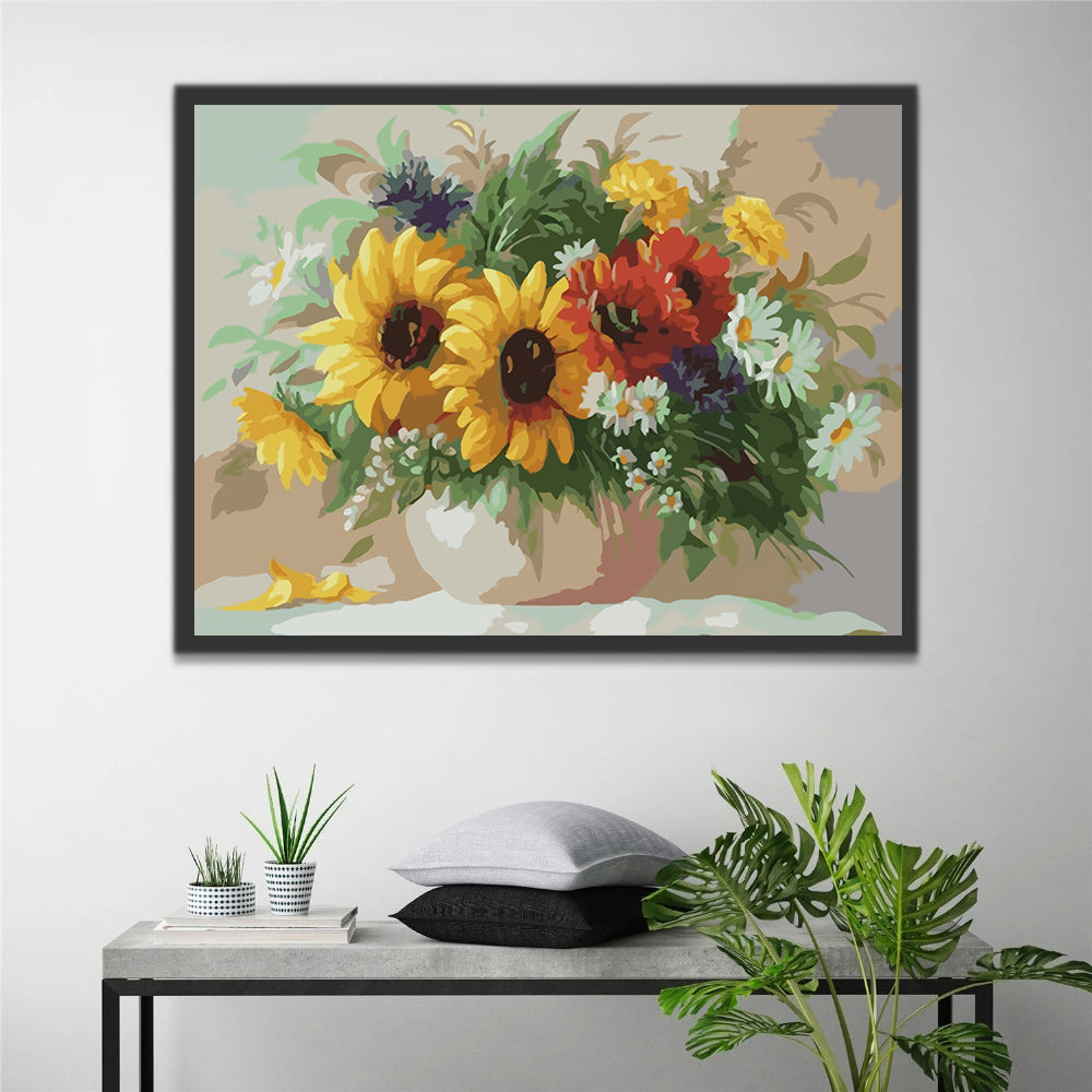 Sunflowers Bouquet Paint by Numbers