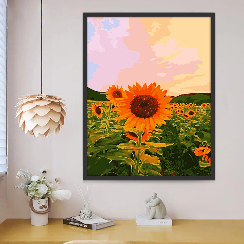 Sunflowers Field Paint by Numbers