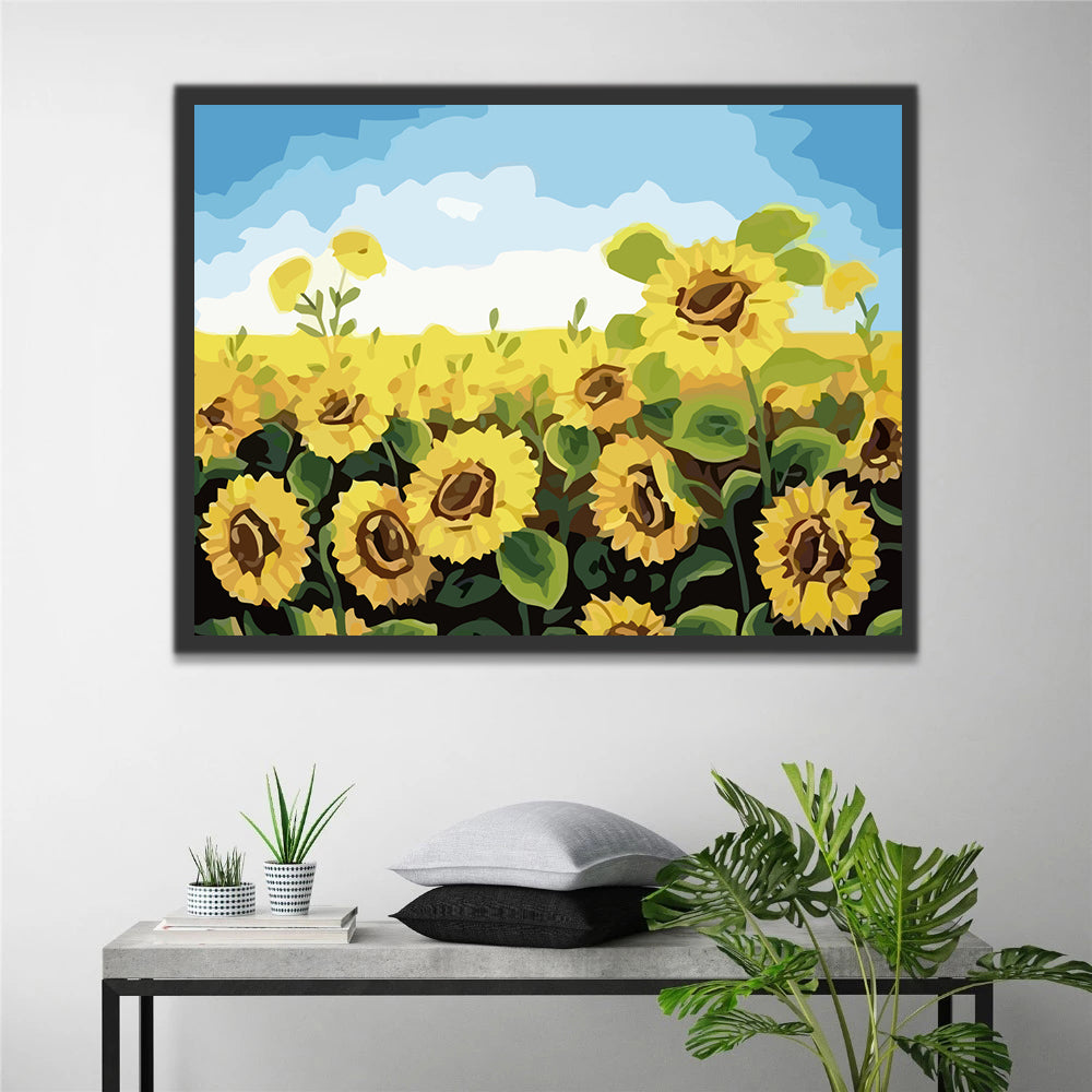 Sunflowers Field Paint by Numbers