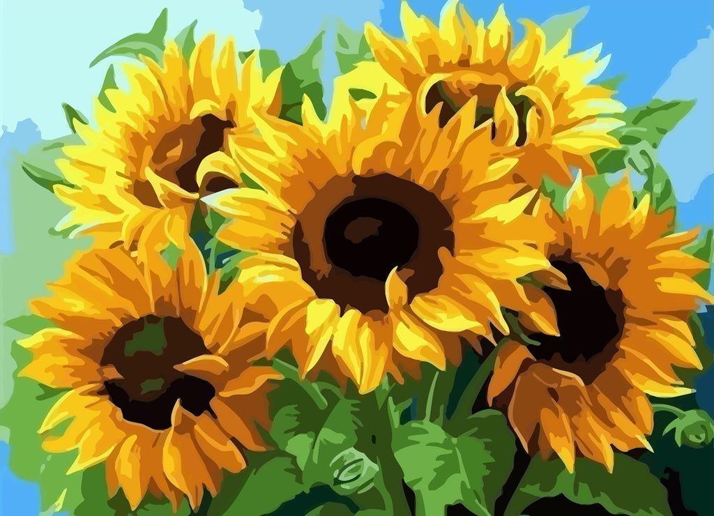 Sunflowers Paint by Numbers