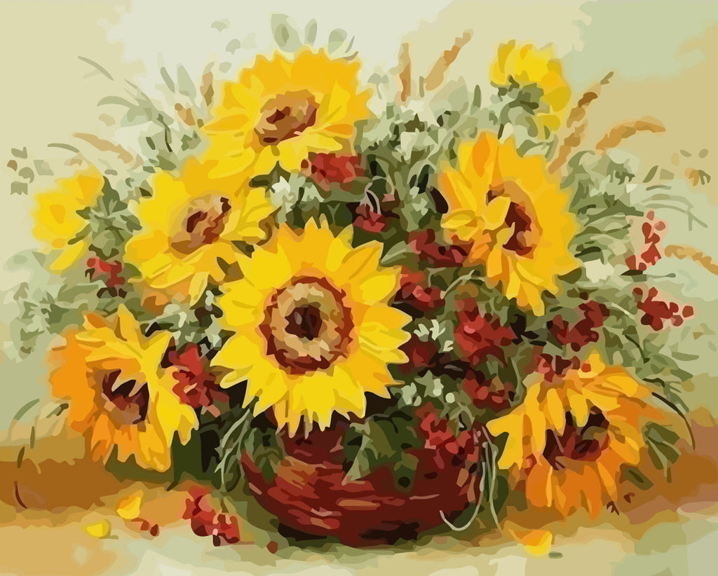 Sunflowers Paint by Numbers