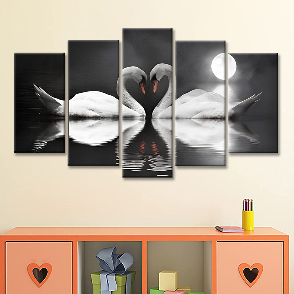 Swans and Moon 5 Pack Paint By Numbers