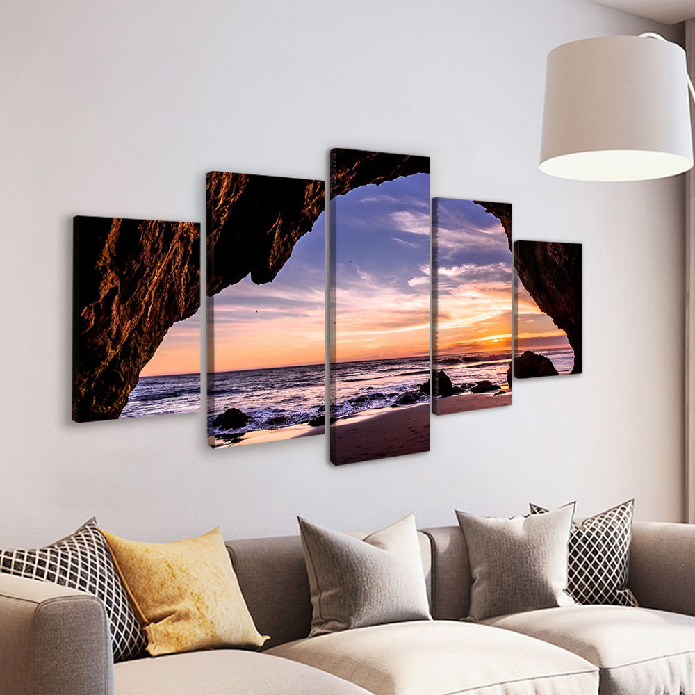 The Sea beyond the Cave 5 Pack Paint By Numbers