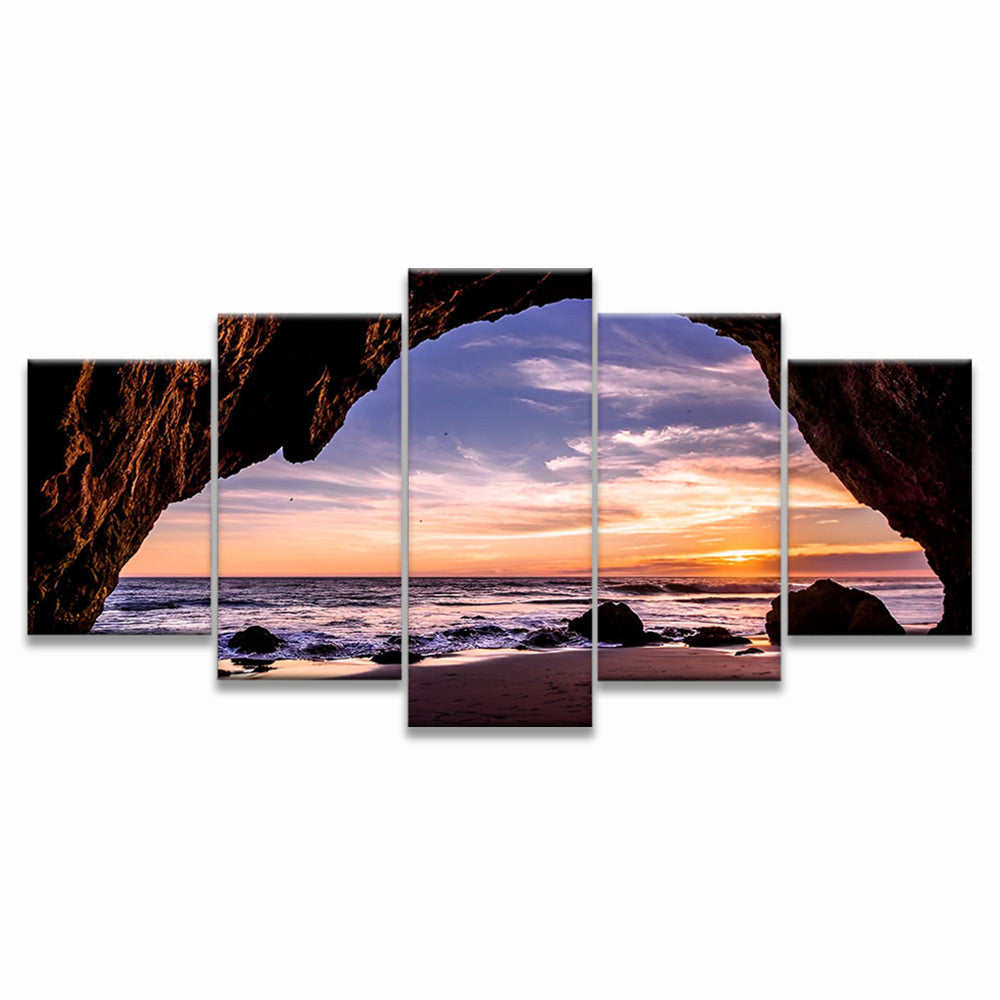 The Sea beyond the Cave 5 Pack Paint By Numbers