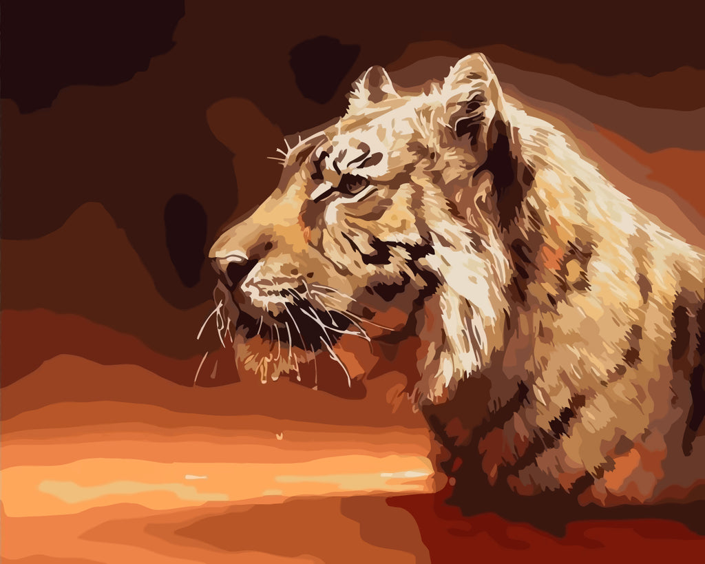 Tiger Paint by Numbers