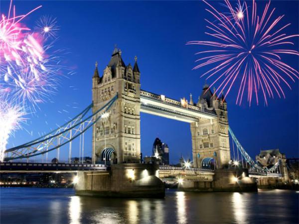 Tower Bridge under the Fireworks Paint by Numbers