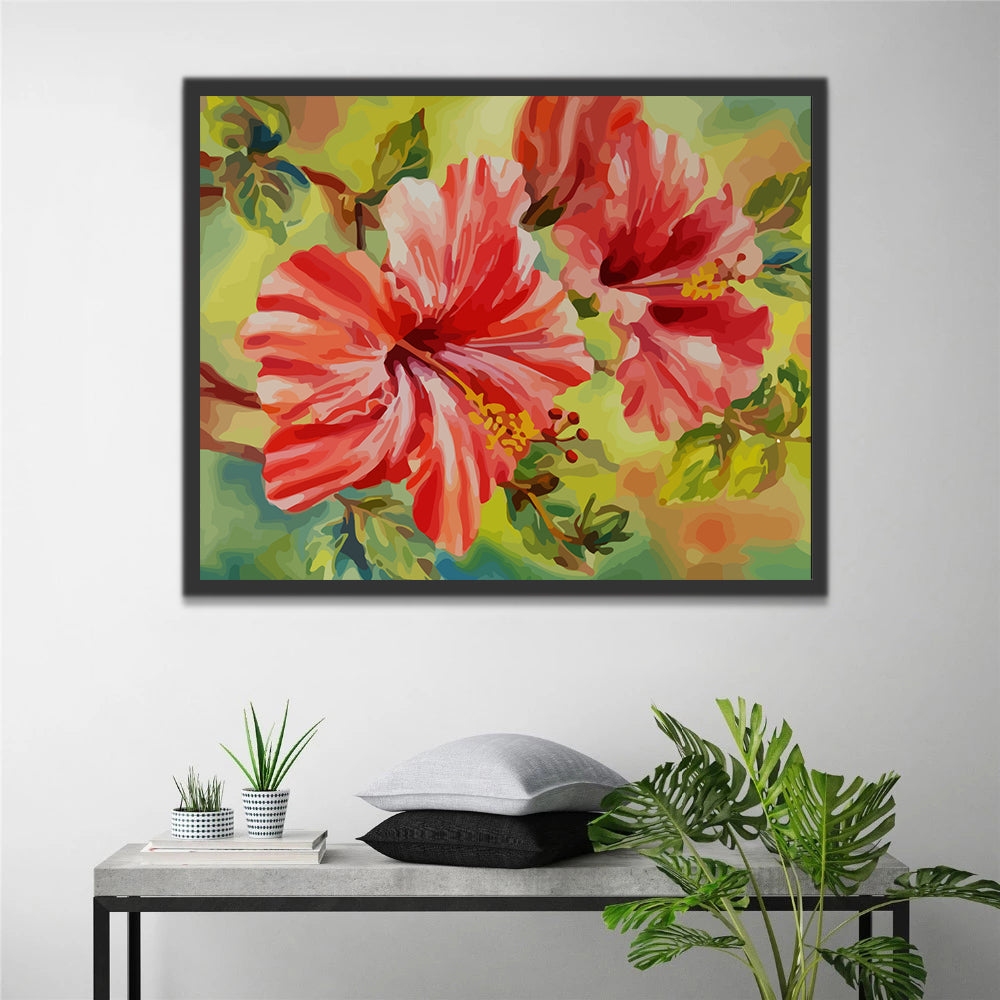 Tropical Hibiscus Paint by Numbers