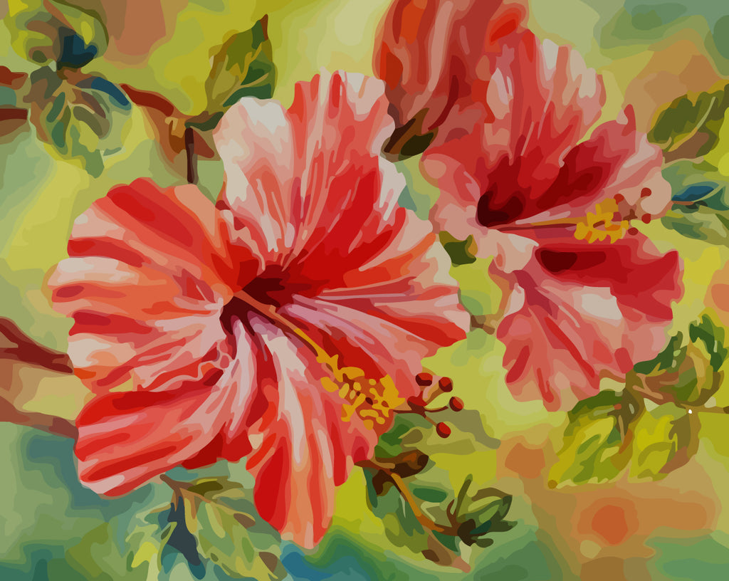 Tropical Hibiscus Paint by Numbers