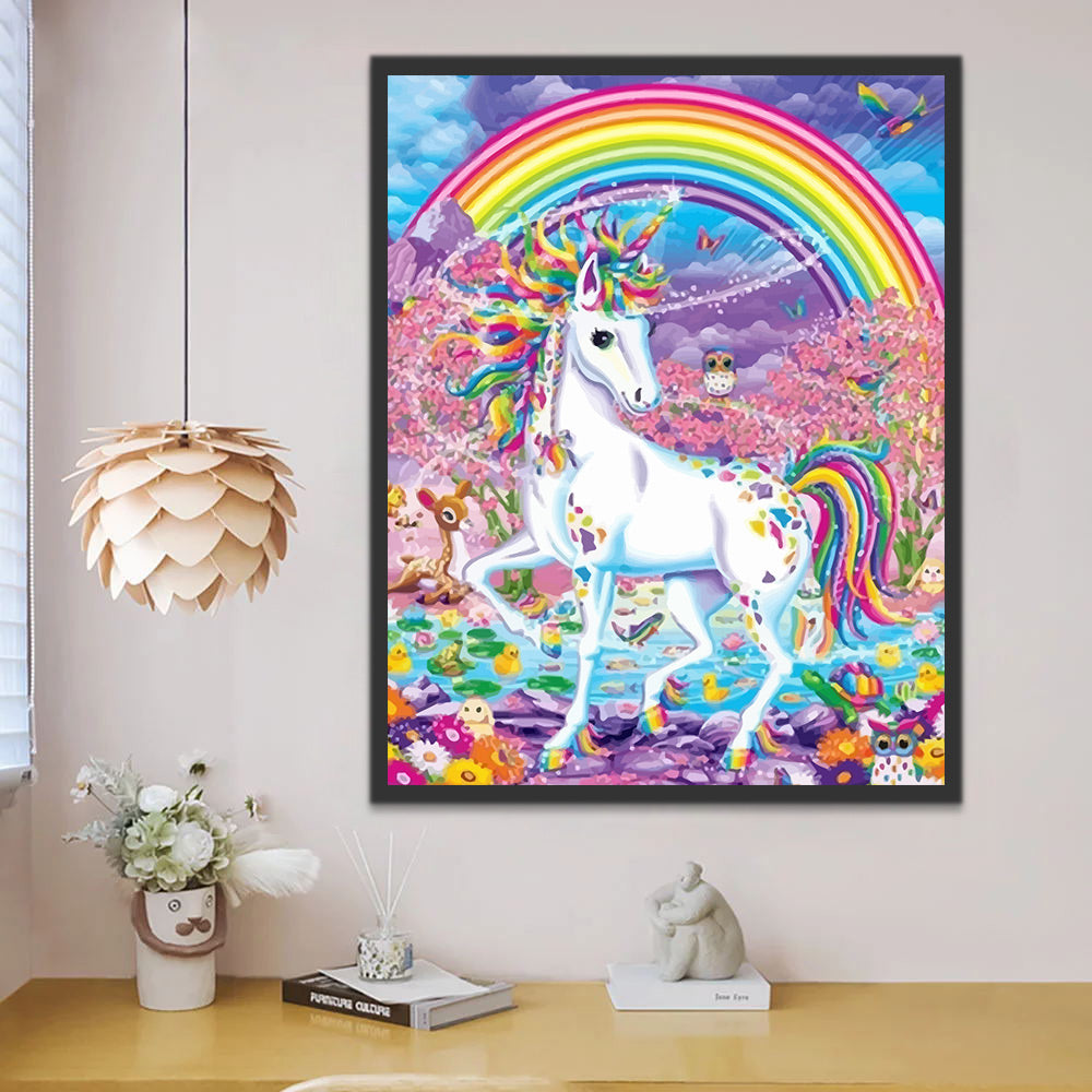 Unicorn and Rainbow Paint by Numbers for Kids