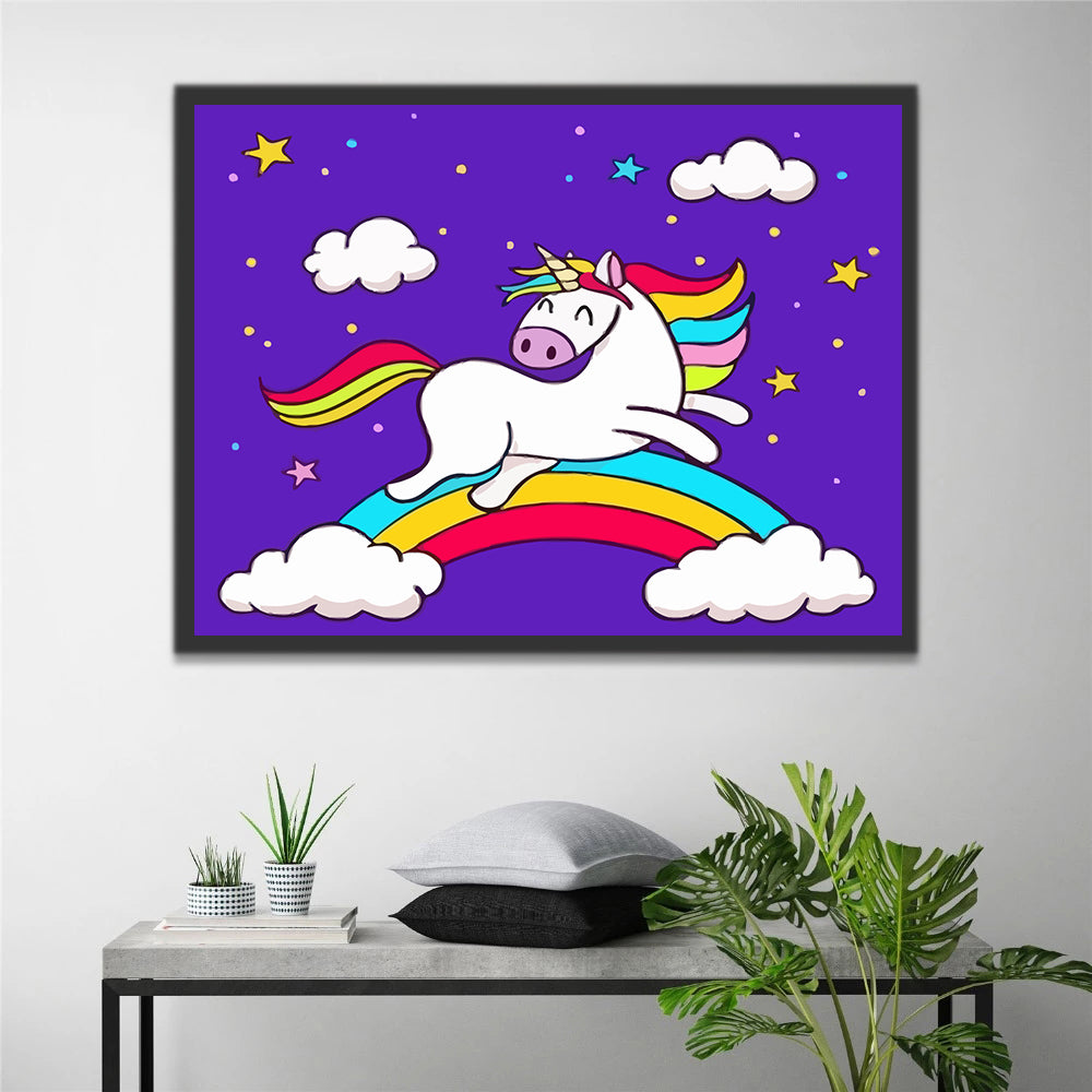 Unicorn on the Rainbow Paint by Numbers for Kids