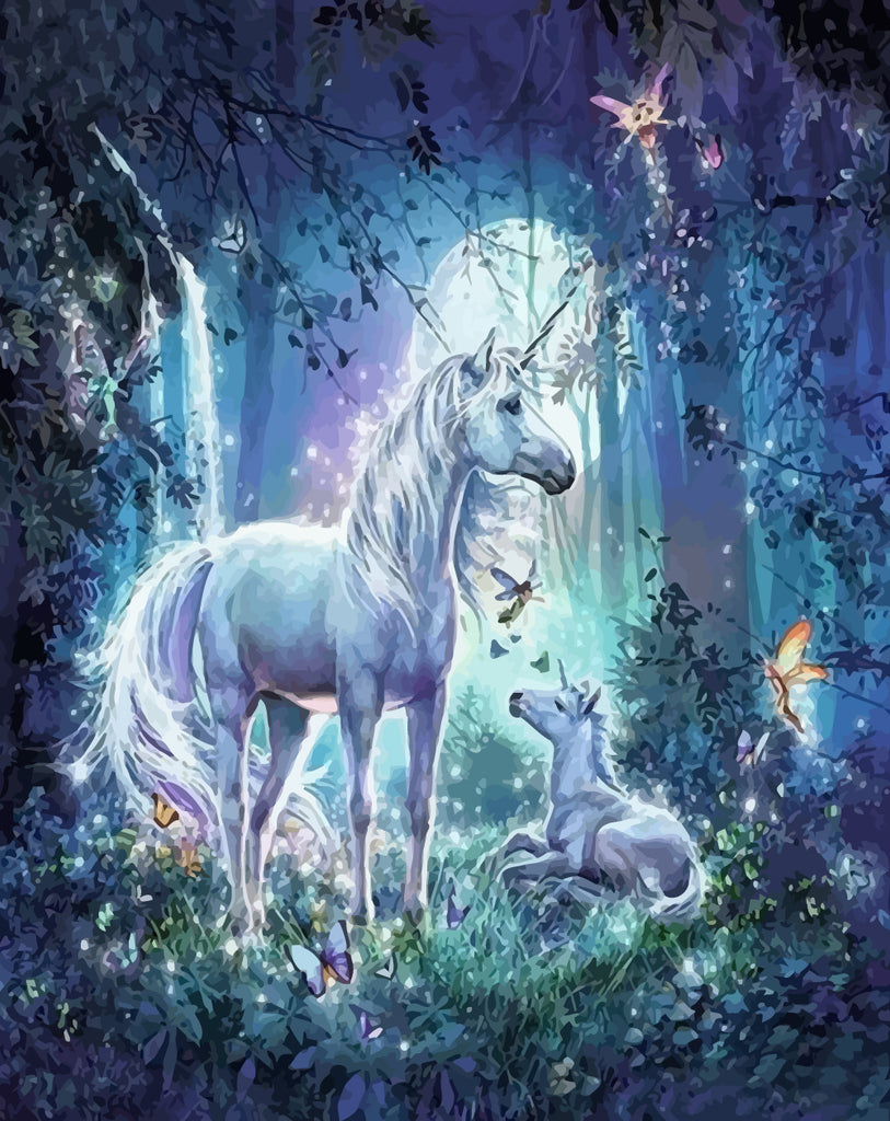 Unicorns in the Magic Forest Paint by Numbers for Kids
