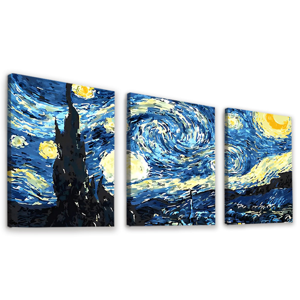 Van Gogh, Starry Sky 3 Pack Paint By Numbers