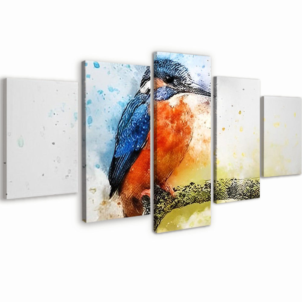 Watercolor Blue Bird 5 Pack Paint By Numbers