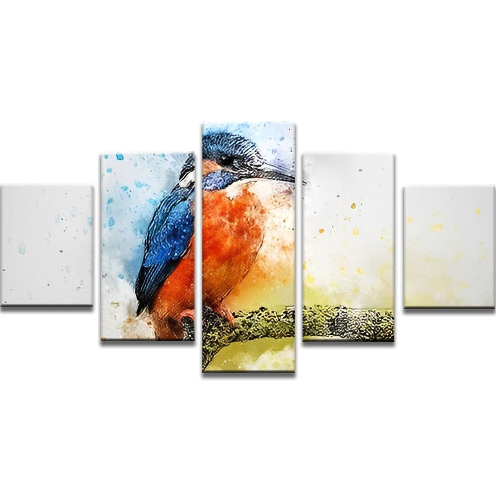 Watercolor Blue Bird 5 Pack Paint By Numbers