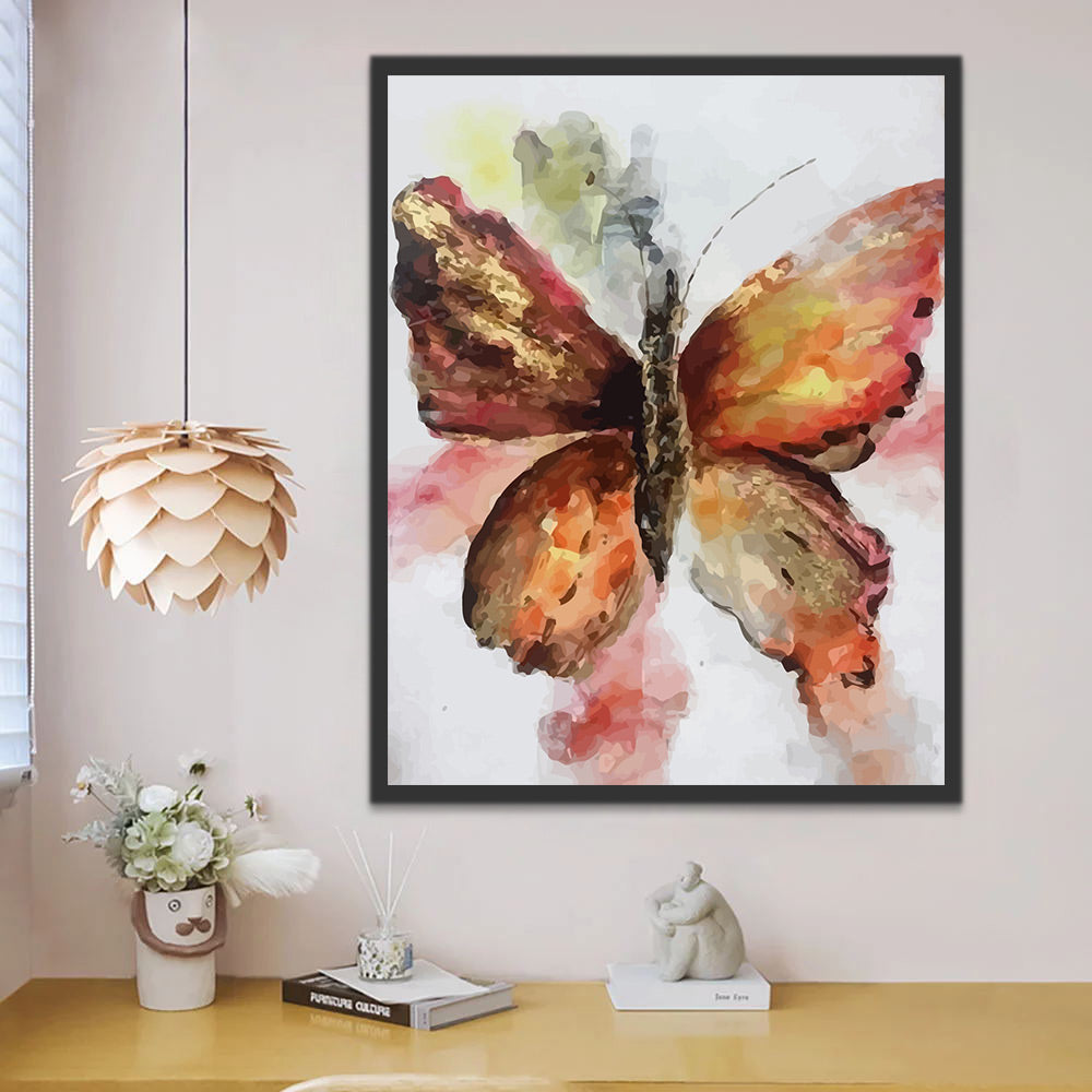 Watercolor Butterfly Paint by Numbers