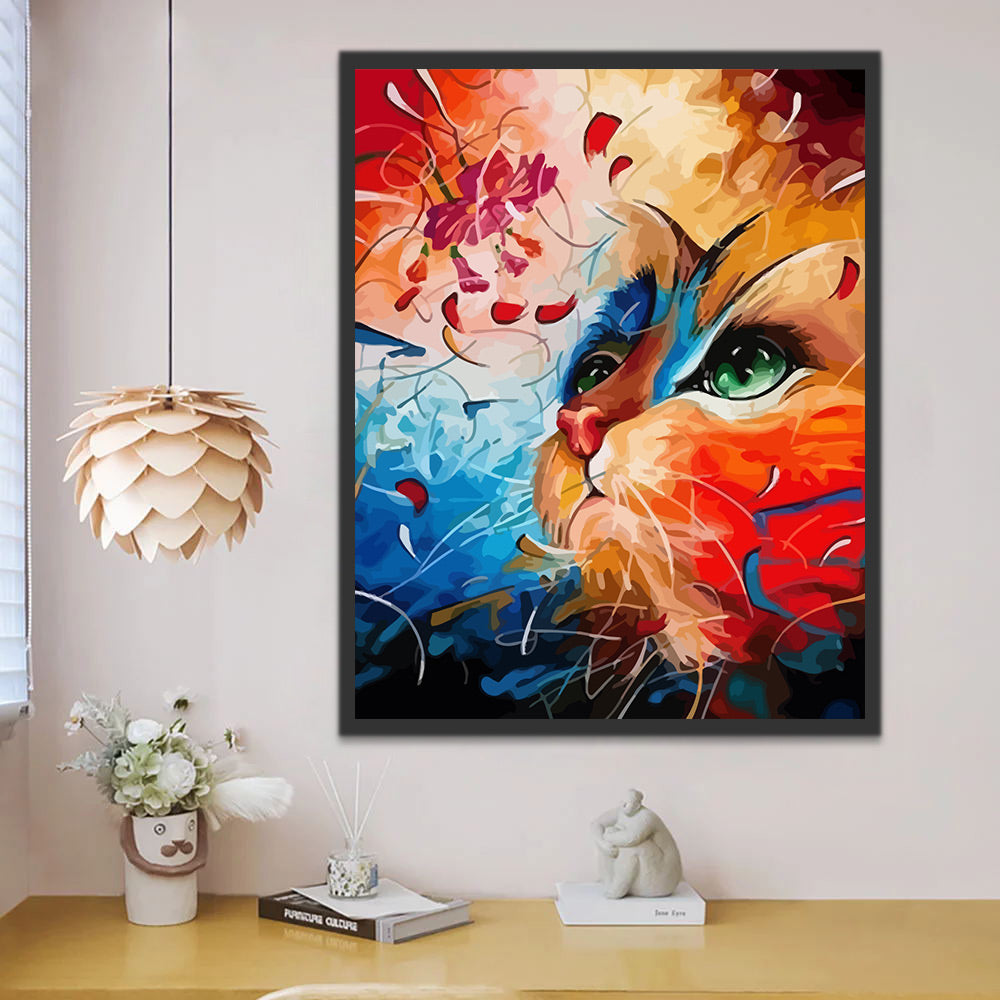 Watercolor Cat Paint by Numbers
