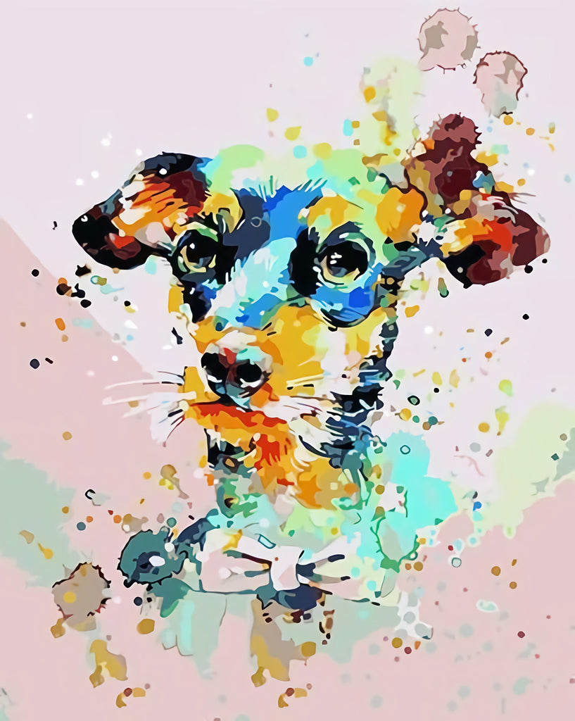 Watercolor Dog Paint by Numbers