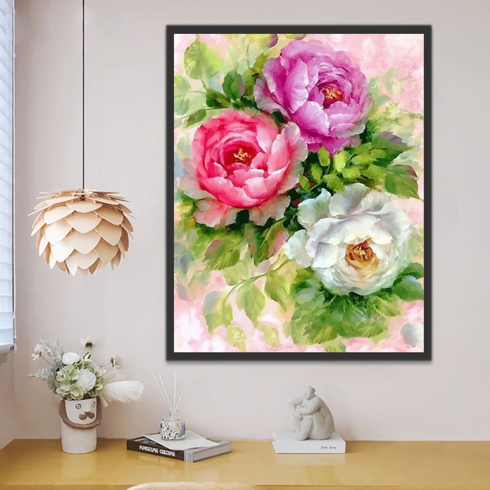 Watercolor Flowers Paint by Numbers