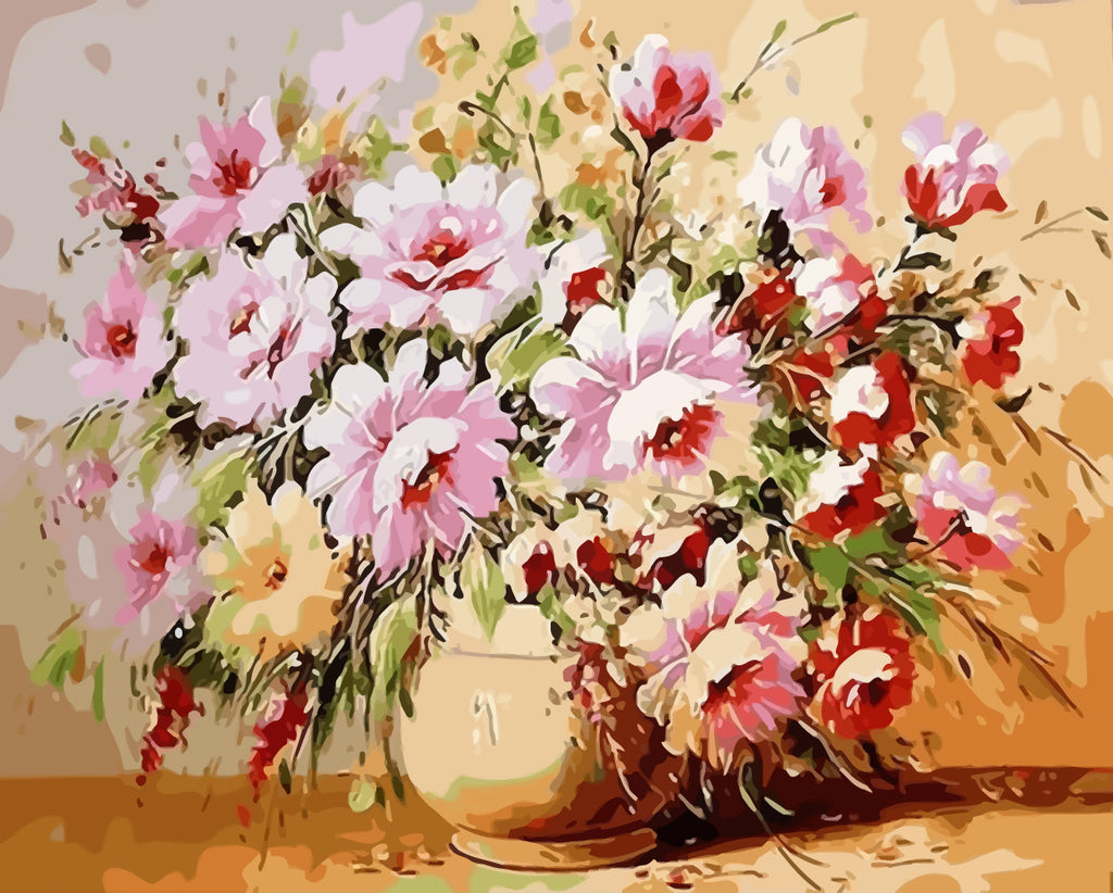 Watercolor Flowers Paint by Numbers