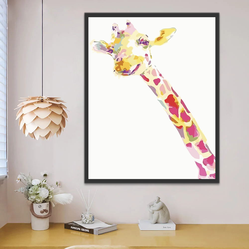 Watercolor Giraffe Paint by Numbers