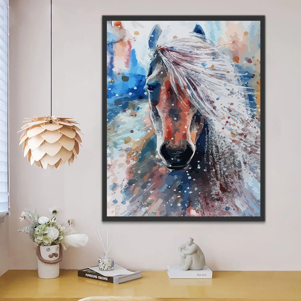 Watercolor Horse Paint by Numbers